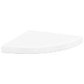 vidaXL Plávajúce rohové police 4 ks, lesklé biele 35x35x3,8 cm, MDF