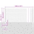 vidaXL Hexagonálny plot s stĺpom 100 x 1 m Pozinkovaná oceľ Strieborná