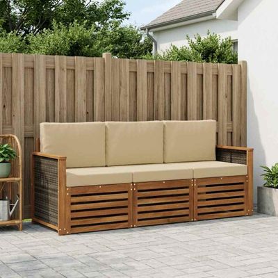 vidaXL Súpravy pohoviek 3 ks Pevné akáciové drevo