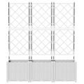 vidaXL Záhradný kvetináč 3 ks Biela 120 x 40 x 143 cm PP