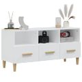 vidaXL TV skrinka lesklá biela 102x36x50 cm spracované drevo