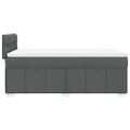 vidaXL Posteľný rám boxsping s matracom tmavosivý 80x200 cm látka