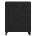 vidaXL Servírovacia skriňa so zásuvkou Čierny dub 69,5 x 34 x 90 cm