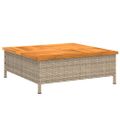 vidaXL Kryt na podstavec slnečníka béžový 70x70x25 cm polyratan akácia