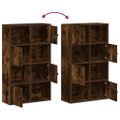 vidaXL Knižnica dymový dub 60x24x101,5 cm kompozitné drevo