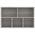 vidaXL Knižnica/komoda sivá sonoma 50x25x80 cm spracované drevo