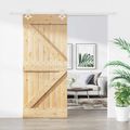 vidaXL Posuvné dvere Prírodná a biela 90 x 210 cm Borovicový masív