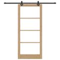 vidaXL Posuvné dvere ORKDAL 93 x 211 cm Prírodná a čierna