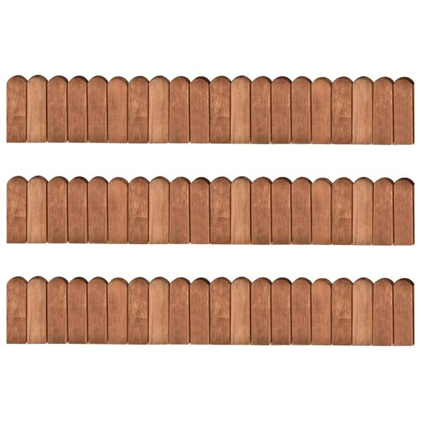 vidaXL Trávnikové lemy 3ks 120 cm impregnované borovicové drevo