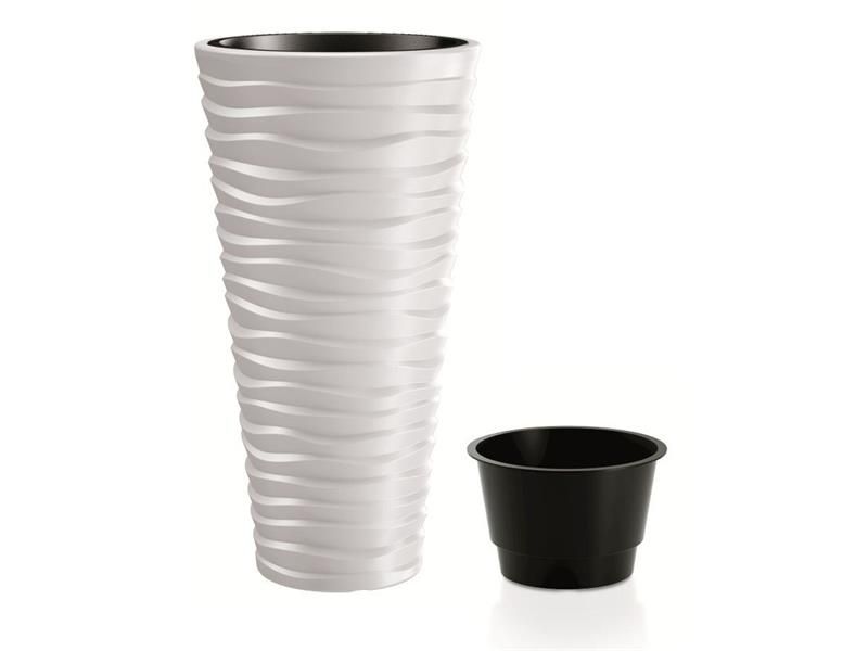 Kvetináč SAND SLIM biely 34,9cm
