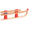vidaXL Skladacie snehové sánky s operadlom 119 cm, drevo
