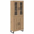 vidaXL Highboard 2 ks Remeselný dub 69,5 x 34 x 180 cm
