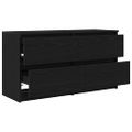 TV Skrinka vidaXL Čierna 100x35x54 cm Upravené drevo