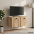 vidaXL Nástenná TV skrinka 59,5 x 41 x 30 cm Dub artisan