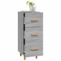 vidaXL Komoda sivý dub sonoma 34,5x34x90 cm spracované drevo