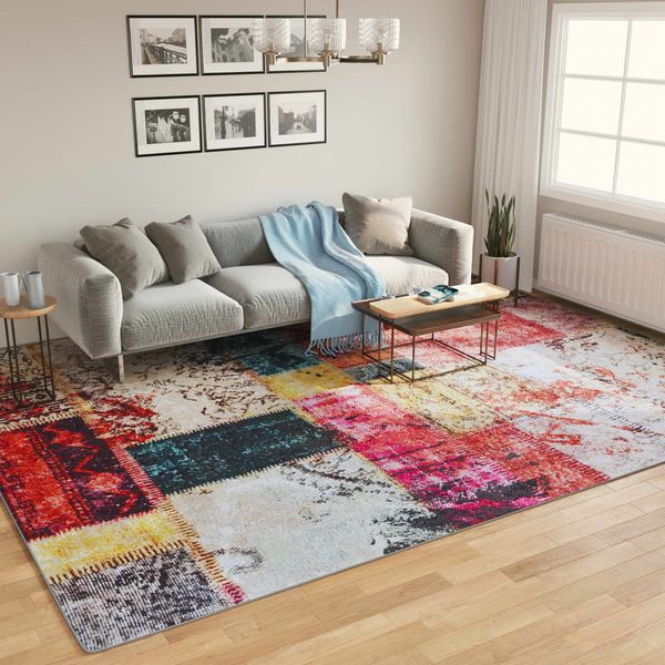 vidaXL Koberec prateľný viacfarebný 400x300 cm