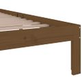 vidaXL Posteľný rám medový drevený masív 75x190cm malé jednolôžko