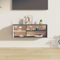 vidaXL Nástenná skrinka sivá 80x30x30 cm masívna borovica