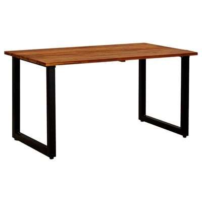 vidaXL Záhradný stôl s nohami v tvare U 140x80x75 cm akáciový masív