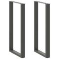 vidaXL Nohy barového stola v tvare U, 2 ks, antracitové, 60 x (110-111) cm, oceľ