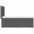 vidaXL Posteľný rám boxsping s matracom tmavosivý 80x200 cm látka