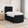 vidaXL Posteľ boxspring s matracom Čierna 100 x 200 cm Látka