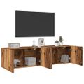 vidaXL TV skrinky nástenné 2 ks staré drevo 80x30x41 cm