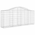 vidaXL Oblúkové gabionové koše 30ks 200x30x80/100cm pozinkované železo