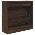 vidaXL Botník hnedý dub 60x21x57 cm kompozitné drevo