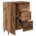 vidaXL Servírovacia skriňa so zásuvkou Staré drevo 69,5 x 34 x 90 cm