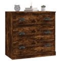 vidaXL Komoda dymový dub 70x35,5x67,5 cm spracované drevo