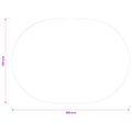vidaXL Uterák na stôl Oválny Tmavosivá 130 x 180 cm
