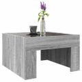 vidaXL Konferenčný stolík s nekonečnými LED sivý sonoma 50x50x30 cm