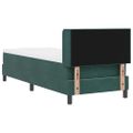 vidaXL Posteľ s pružinovým rámom Tmavozelená 200 x 80 cm Zamat