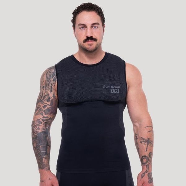 Bezšvové tielko OG1 Black/Grey - GymBeam, veľkosť XL
