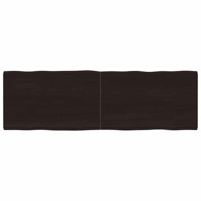 vidaXL Stolová doska tmavohnedá 160x50x(2-4)cm ošetrený masív hrany