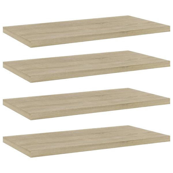 vidaXL Prídavné police 4 ks, dub sonoma 40x20x1,5 cm, kompozitné drevo