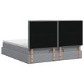 vidaXL Ottoman posteľ s matracom a LED Svetlosivá 140 x 190 cm Látka