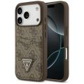 Puzdro Guess 4G Double Card Triangle pre iPhone 17 Pro, hnedá