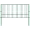 vidaXL Plotový panel so stĺpikmi, železný, 867x80 cm, zelený