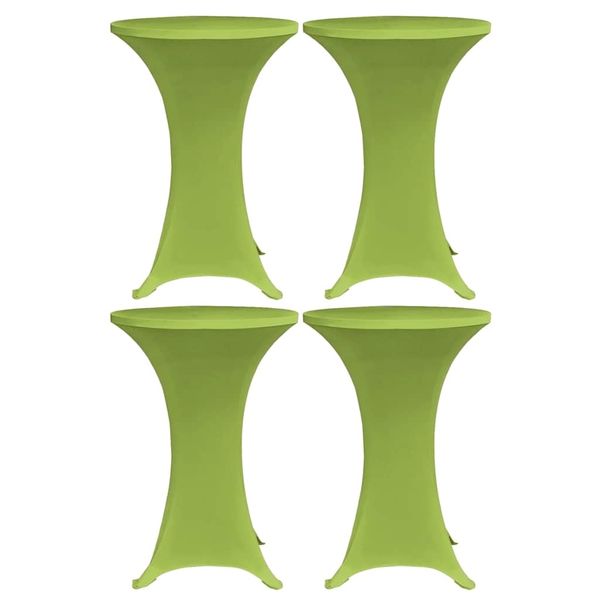 vidaXL Naťahovacie obrusy na stôl 4 ks zelené 60 cm