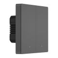 Inteligentný WiFi nástenný vypínač Sonoff M5 2C, sivý (2-kanálový)