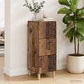 vidaXL Zásuvkový kabinet Staré drevo 33 x 34,5 x 90 cm