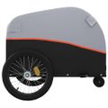 vidaXL Vozík za bicykel, čierno oranžový 30 kg, železo