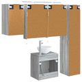 vidaXL Set kabinetov do kúpeľne 5 pcs Sivý Sonoma 50 x 14,5 x 70 cm