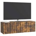 vidaXL Nástenná TV skrinka 98 x 31 x 30 cm Dymový dub Kompozitné drevo