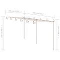 vidaXL Záhradná pergola, starožitná hnedá 6x3x2,5 m, železo