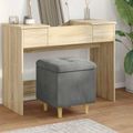 vidaXL Ottoman s Úložným Priestorom Tmavo šedá 40 x 40 x 45 cm Zamat