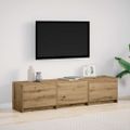 vidaXL TV skriňa s LED 165 x 34 x 40 cm Remeselnícky dub
