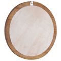 vidaXL Nástenné zrkadlo 60 cm teakové okrúhle